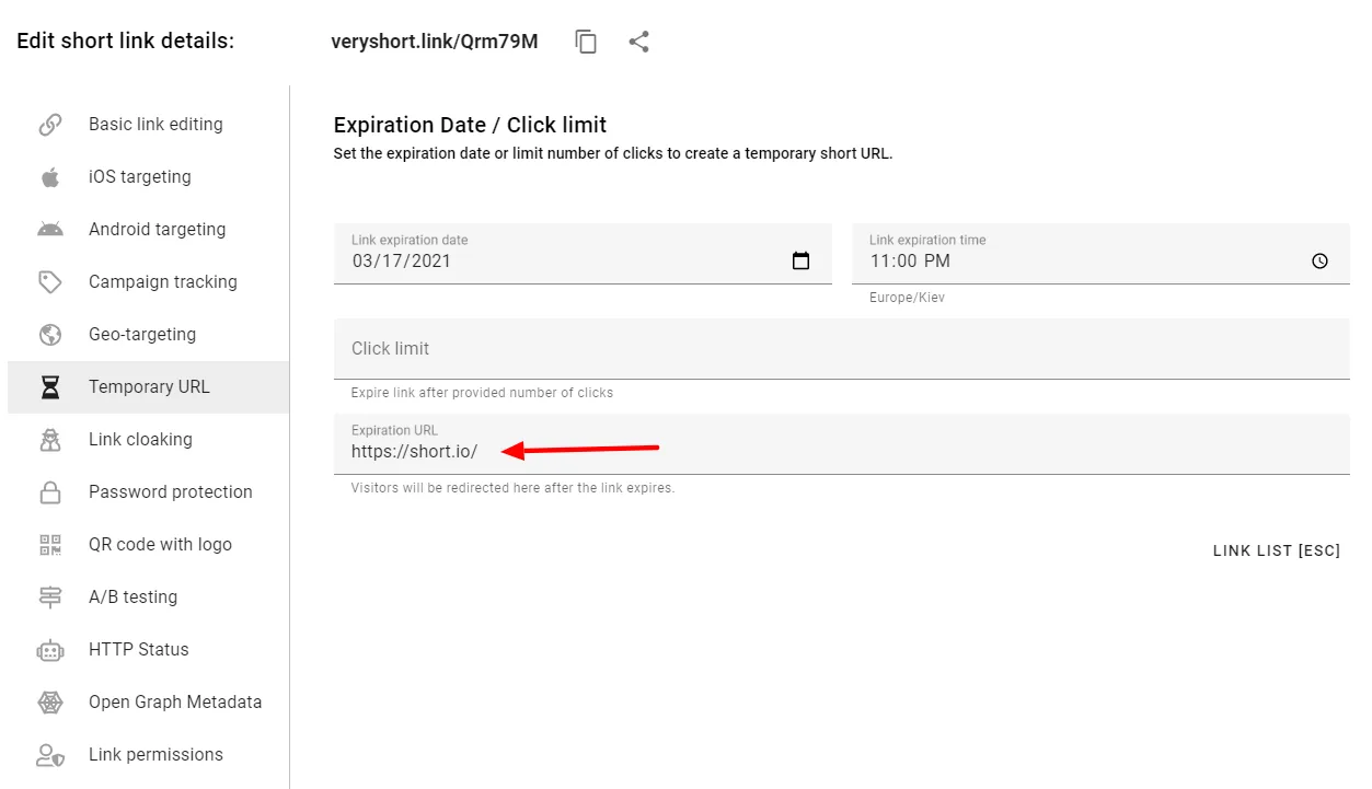 shortio-link-expiration