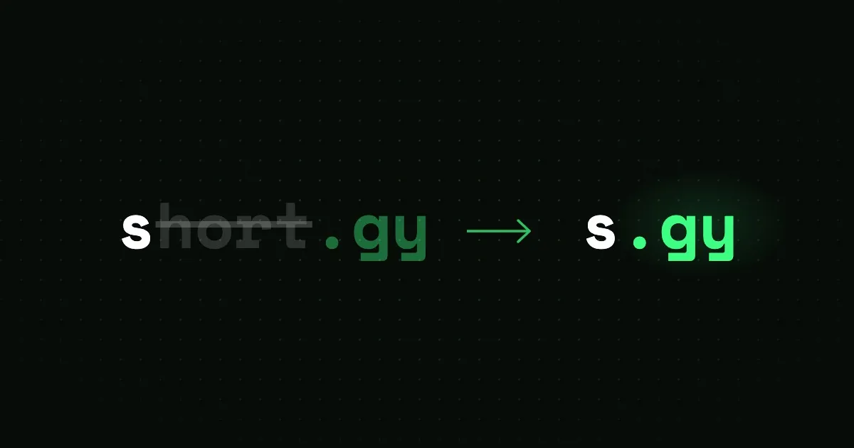 s.gy — Short.io's new default free domain