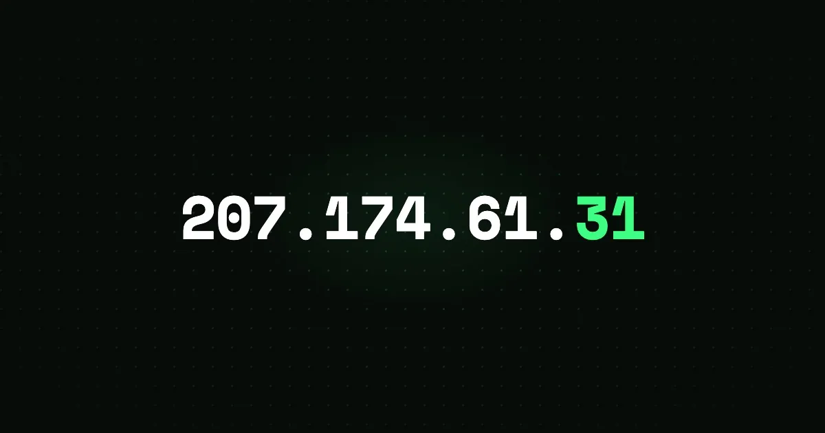 Dedicated IP for Enterprise — 207.174.61.31