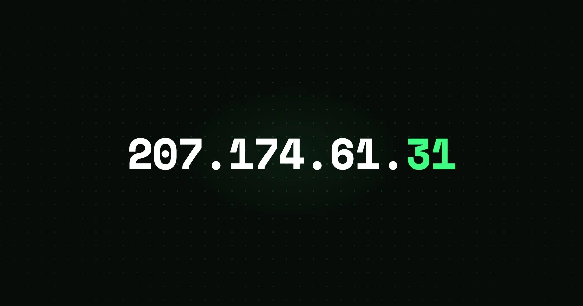 Dedicated IP for Enterprise — 207.174.61.31