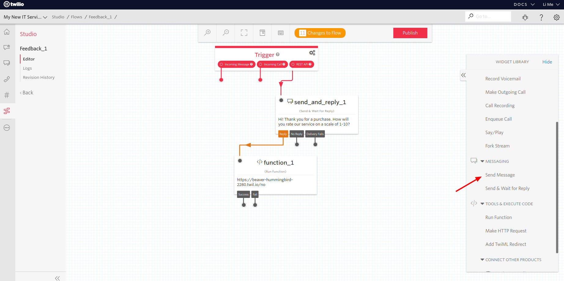 shortcm-twilio-studio-integration