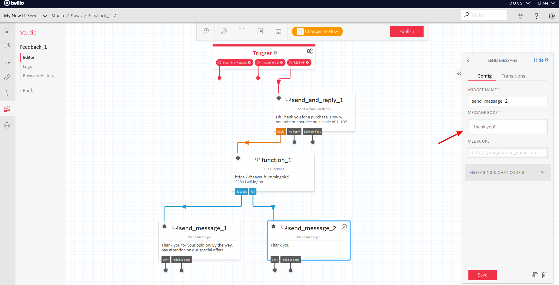 shortcm-twilio-studio-integration