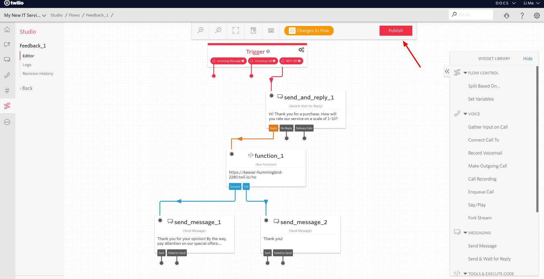 shortcm-twilio-studio-integration