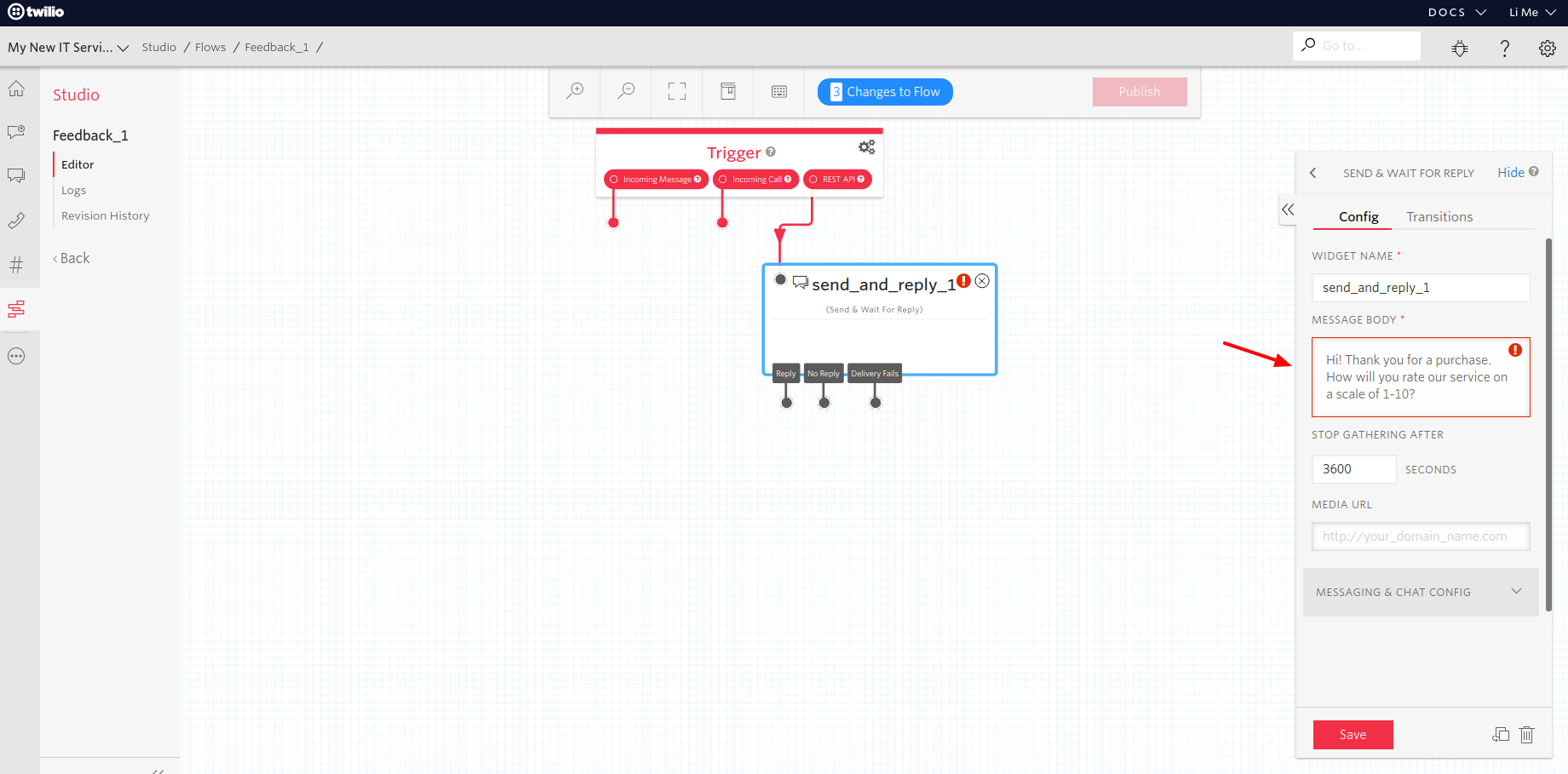 shortcm-twilio-studio-integration