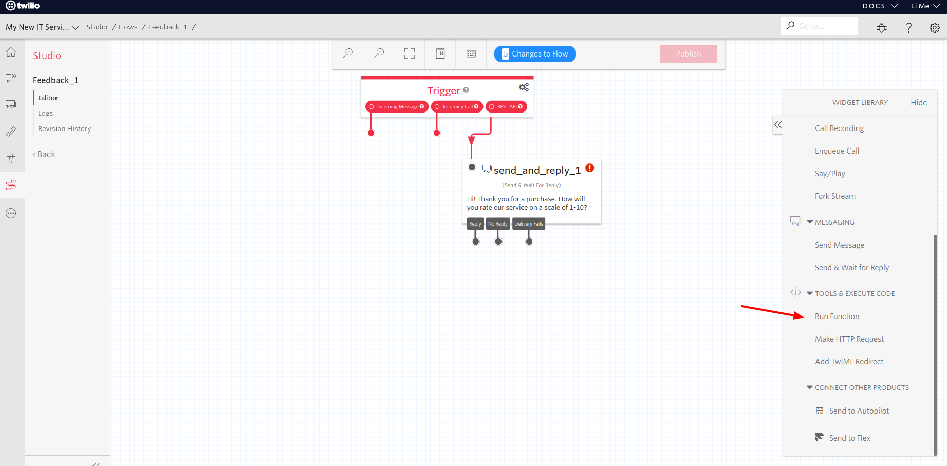 shortcm-twilio-studio-integration