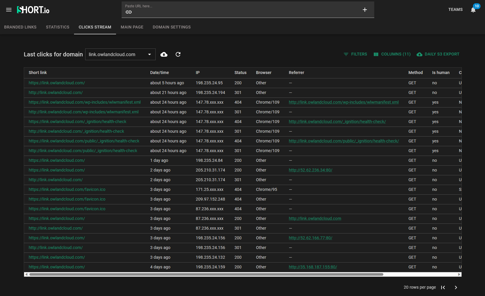 How to Identify Bot Clicks with Short.io