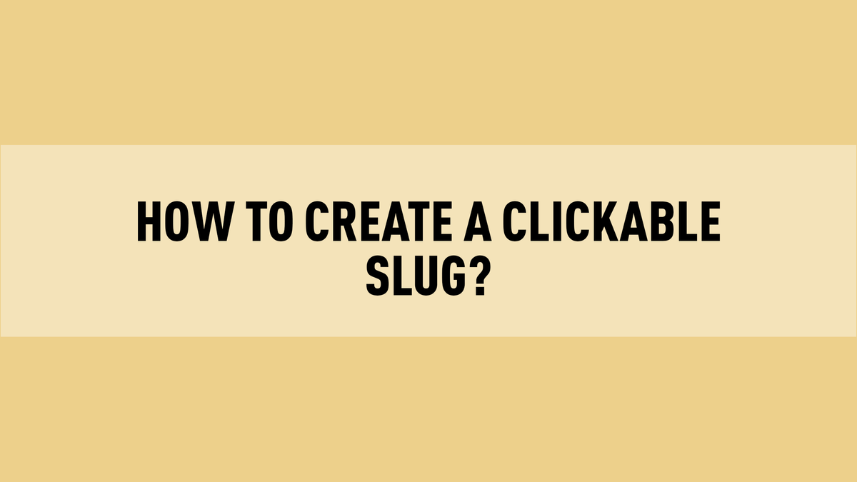 The importance of a slug for short links